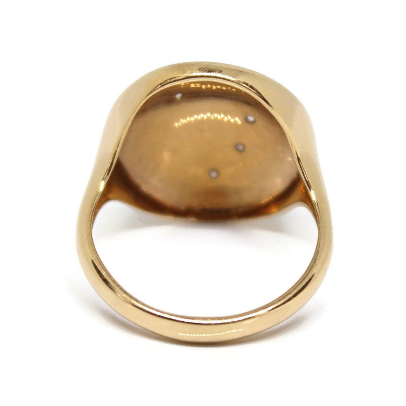 18k Rose Gold Dome Oval Shape diamonds ring, Constellation Ring - R. Mouzannar Jewelry