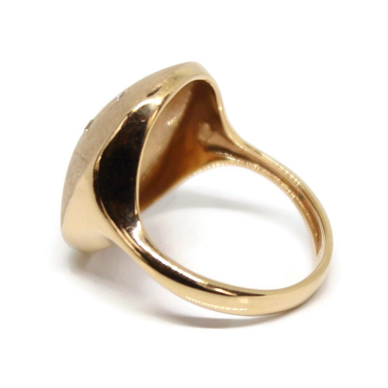 18k Rose Gold Dome Oval Shape diamonds ring, Constellation Ring - R. Mouzannar Jewelry