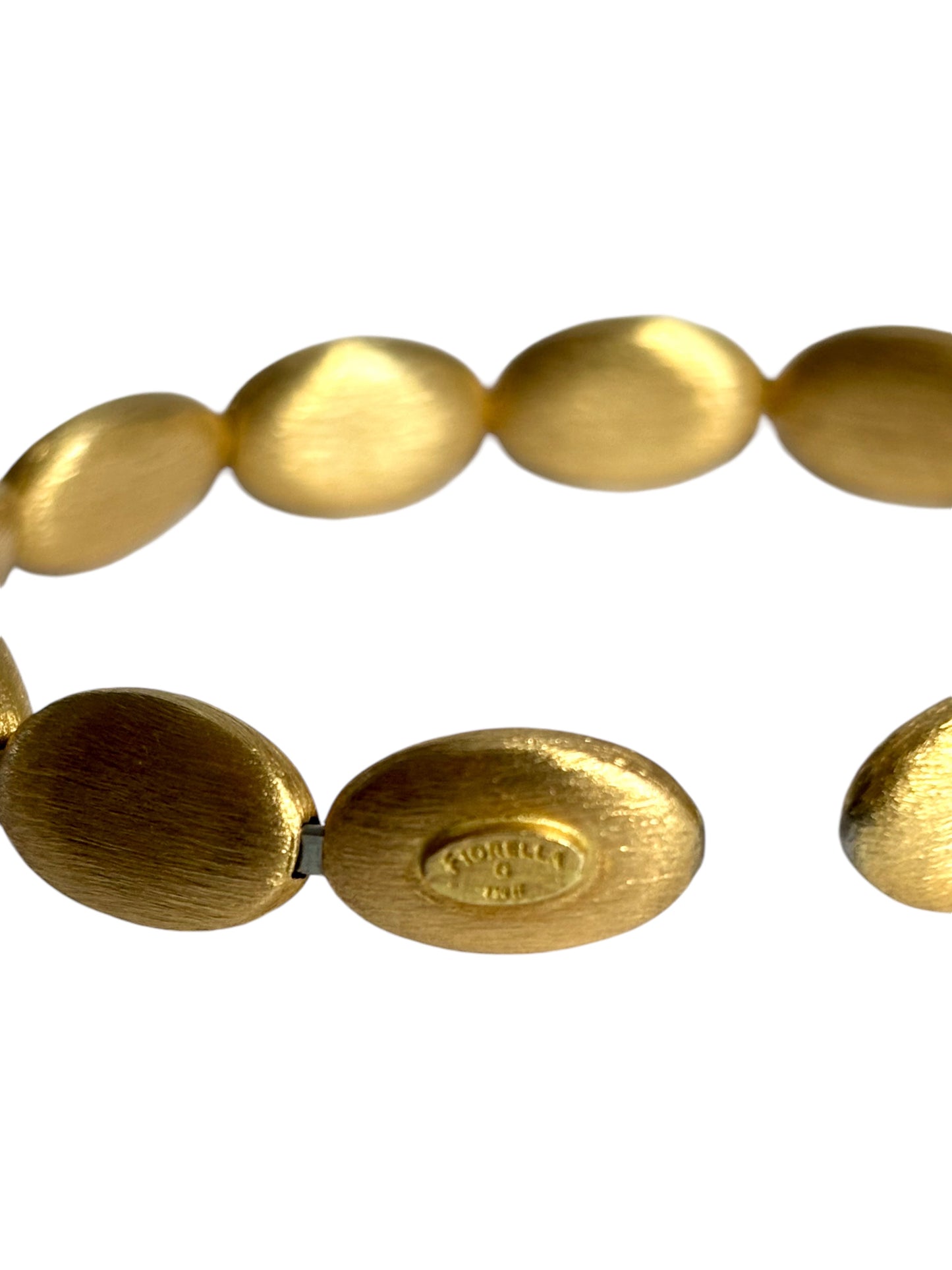 Matte Gold 18k Pebble Bracelet Made in Italy