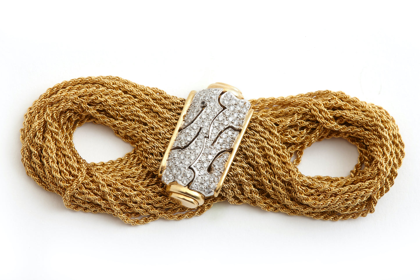 Bracelet in 18k Gold With Diamonds