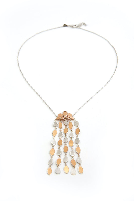 Necklace White and  Pink Gold