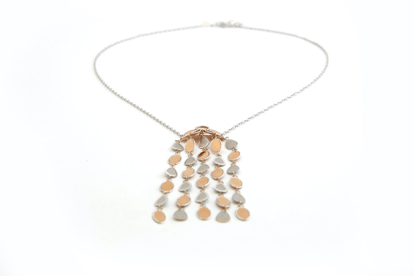 Necklace White and Rose 18k Gold