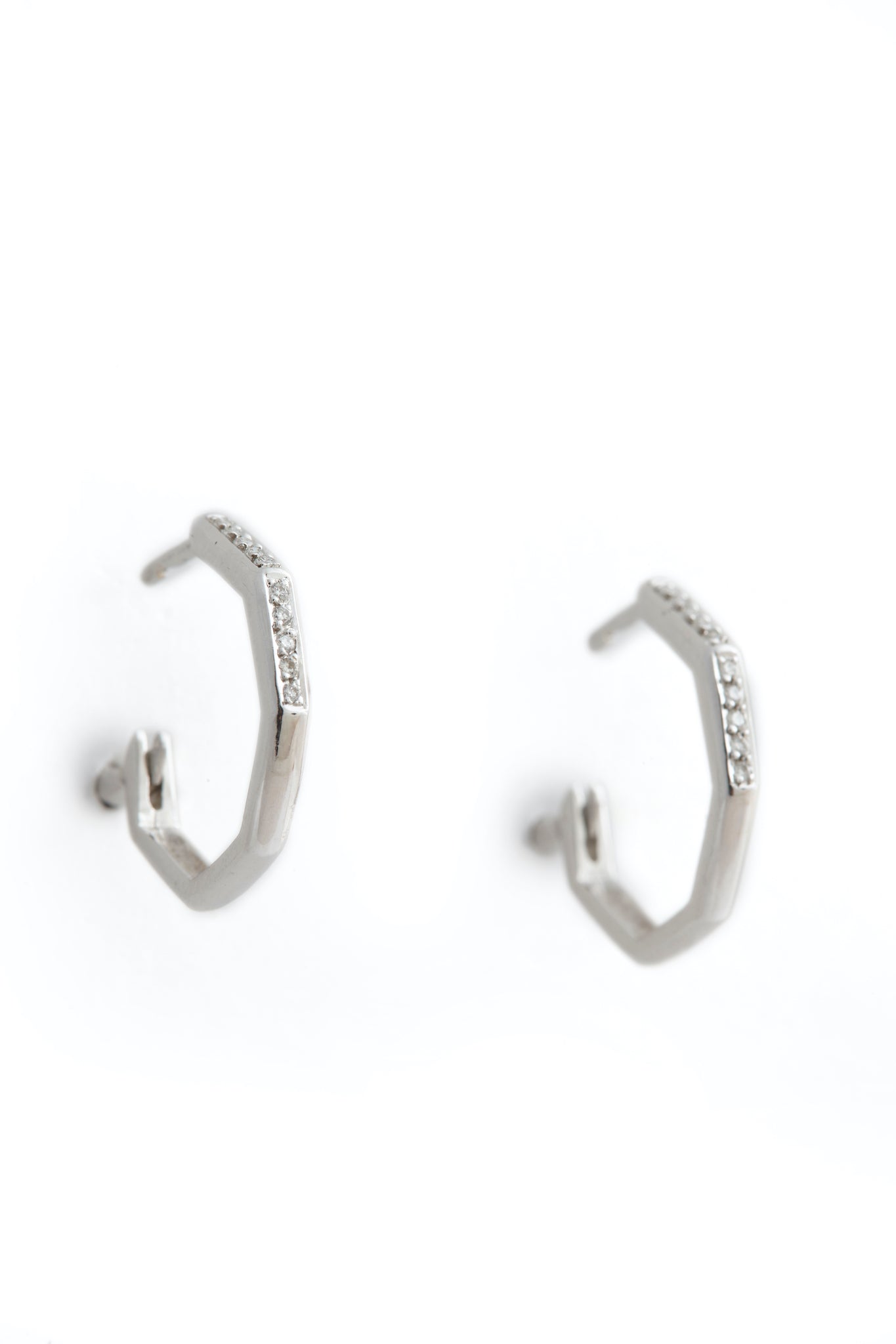 Earrings White Gold With Diamond