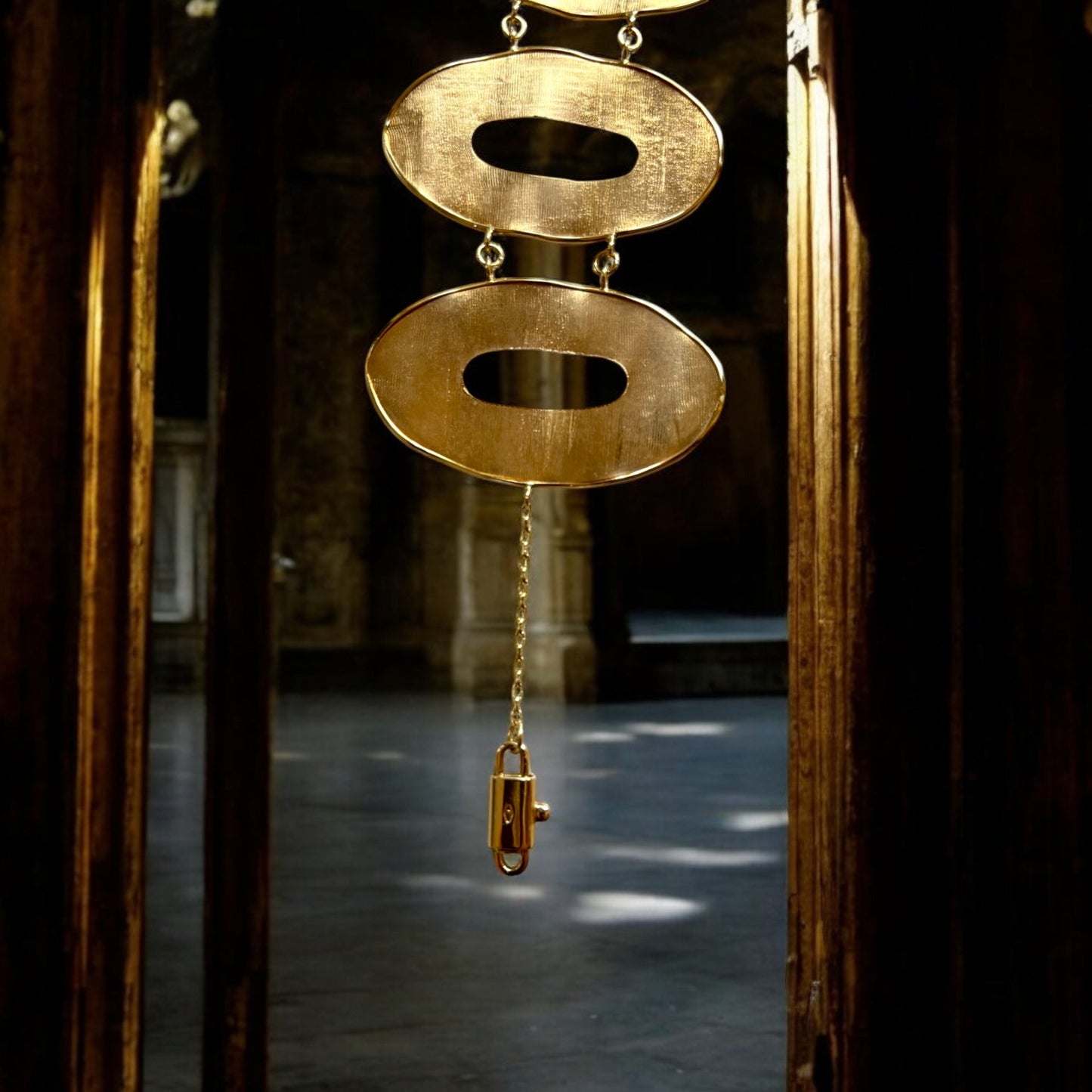 Modernist Gold Link Bracelet - R. Mouzannar