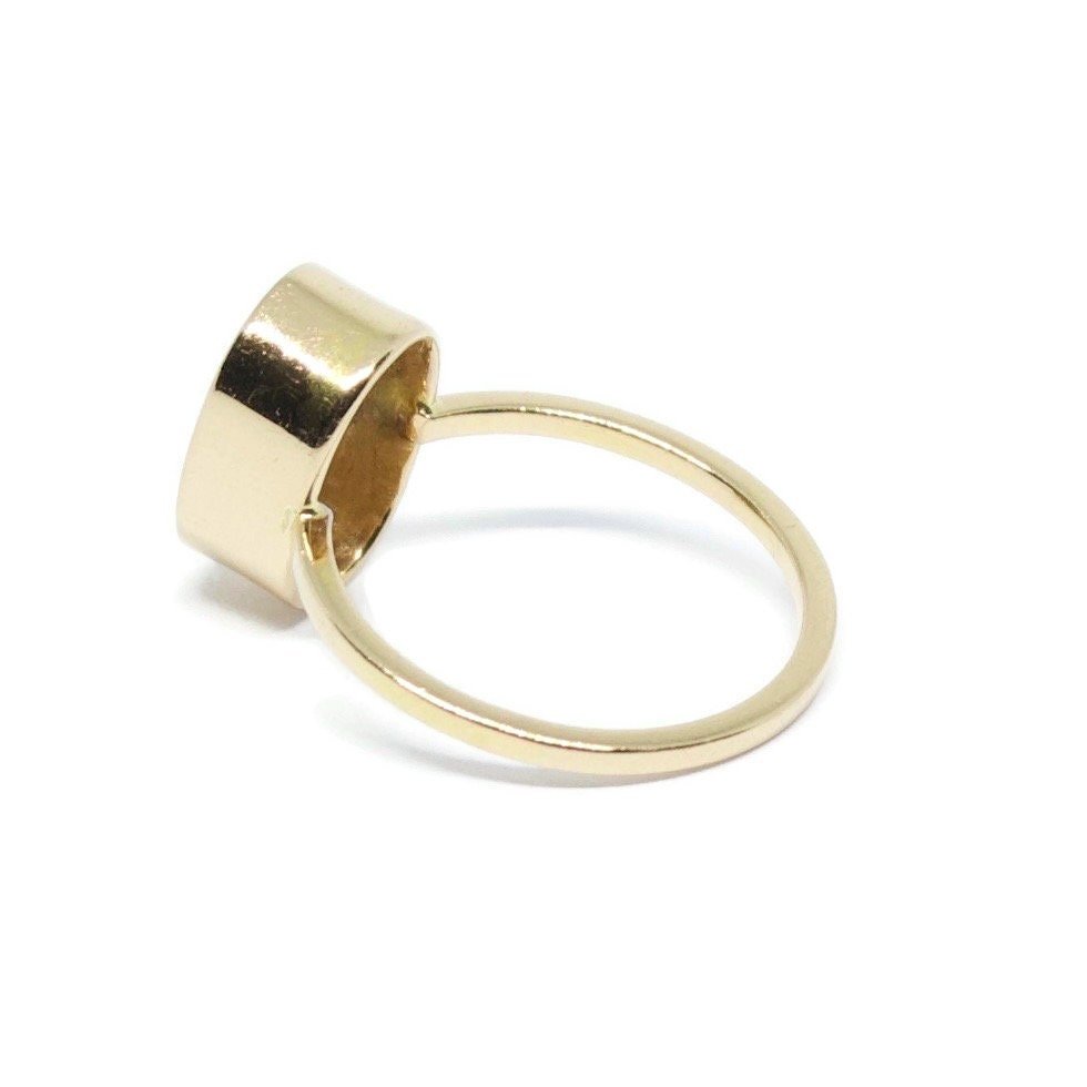 Oval Pavé Diamond Ring in 18K Rose Gold, Gift For Women. Engagement Ring, Wedding Party - R. Mouzannar Jewelry