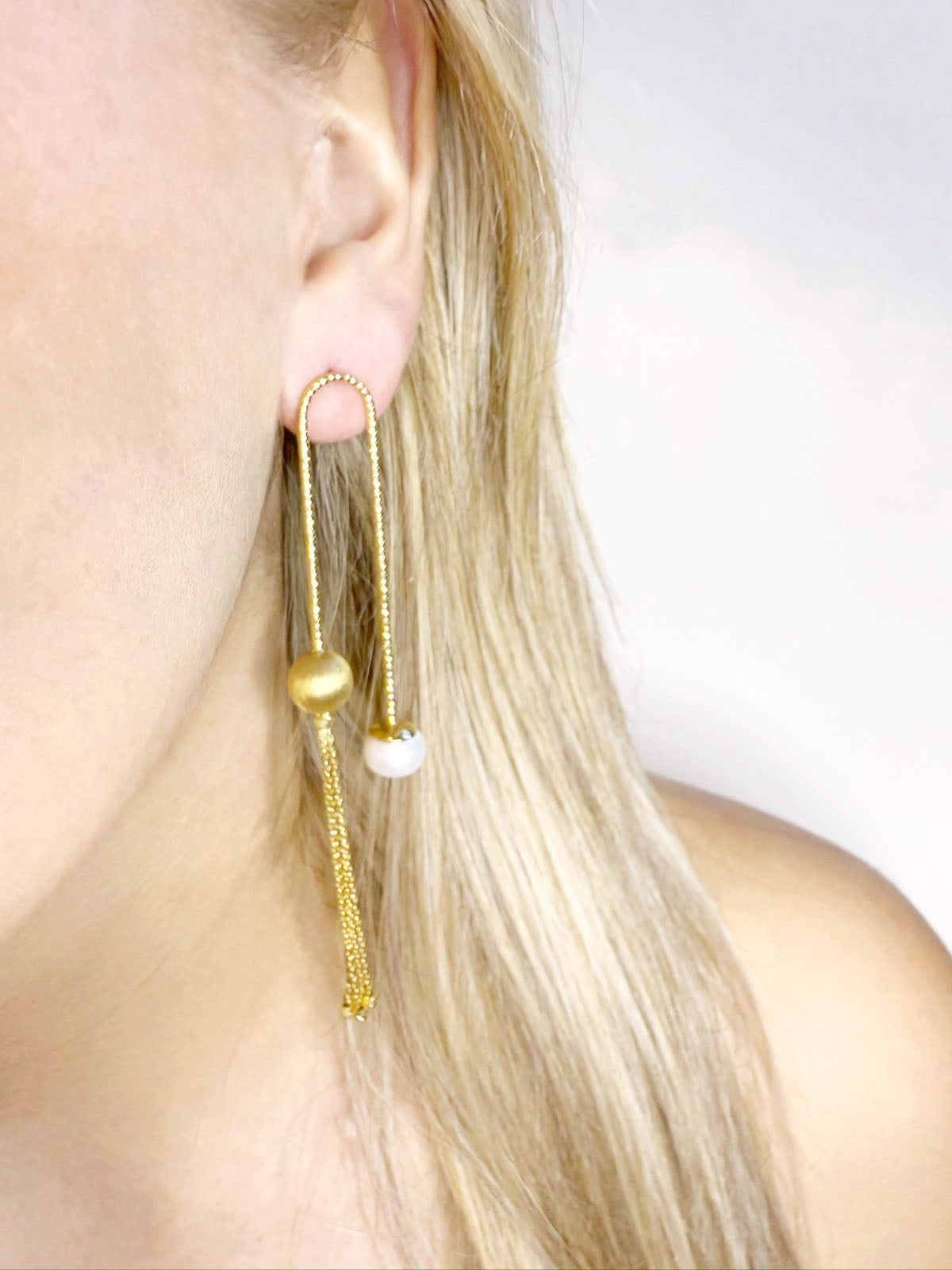 Earrings 18k Gold With Pearl