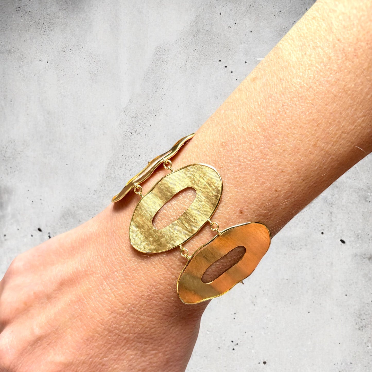 Modernist Gold Link Bracelet