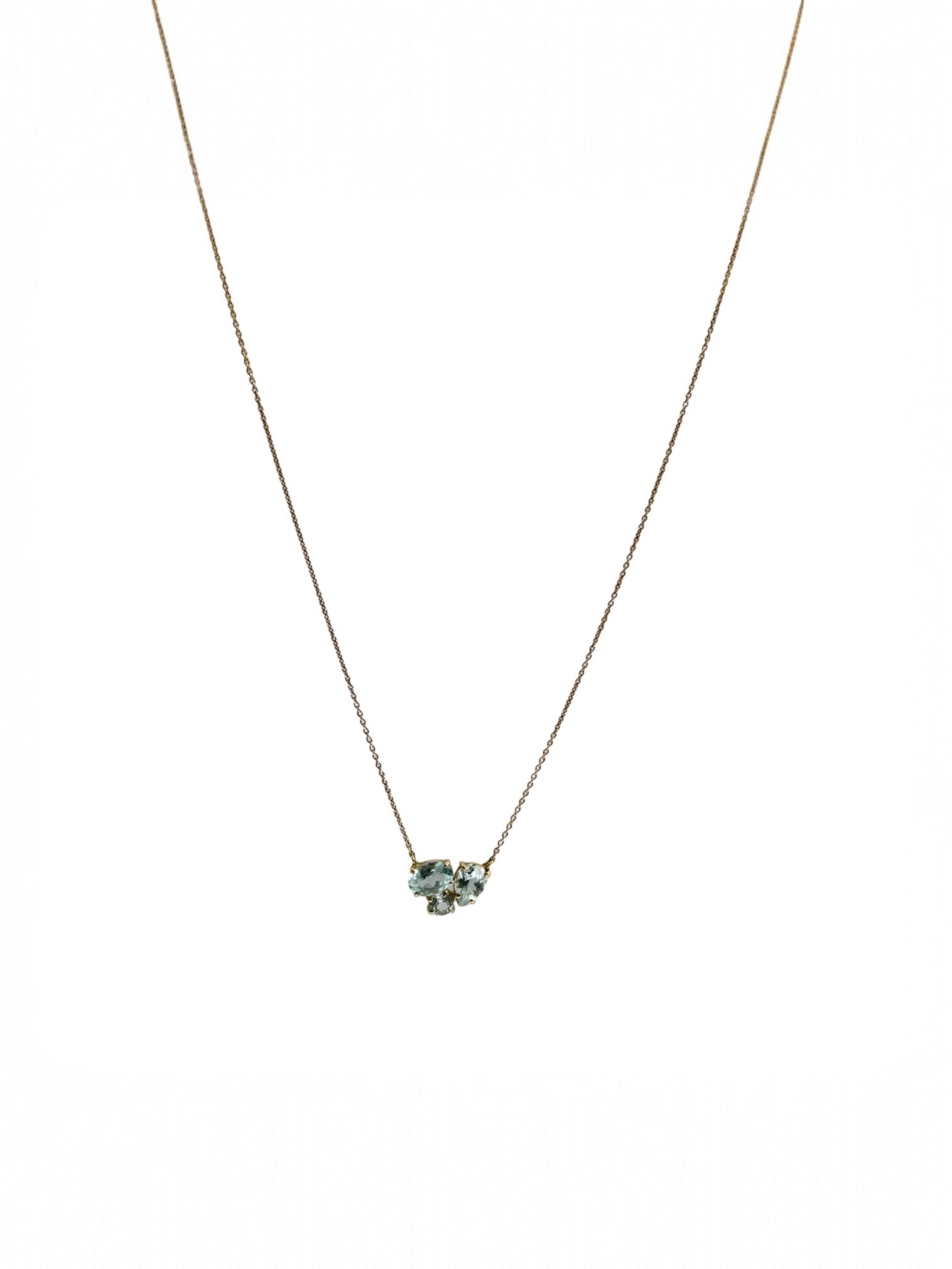 Aquamarine Yellow Gold Necklace - R. Mouzannar