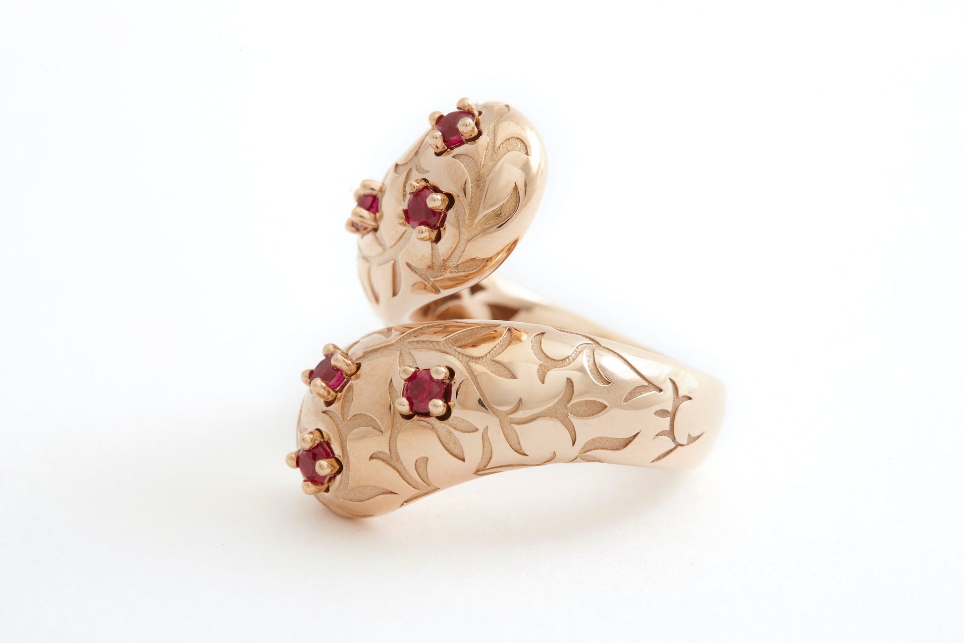 18k Rose Gold with Red Tourmaline