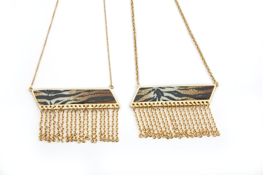 Necklace Gold With Enamel