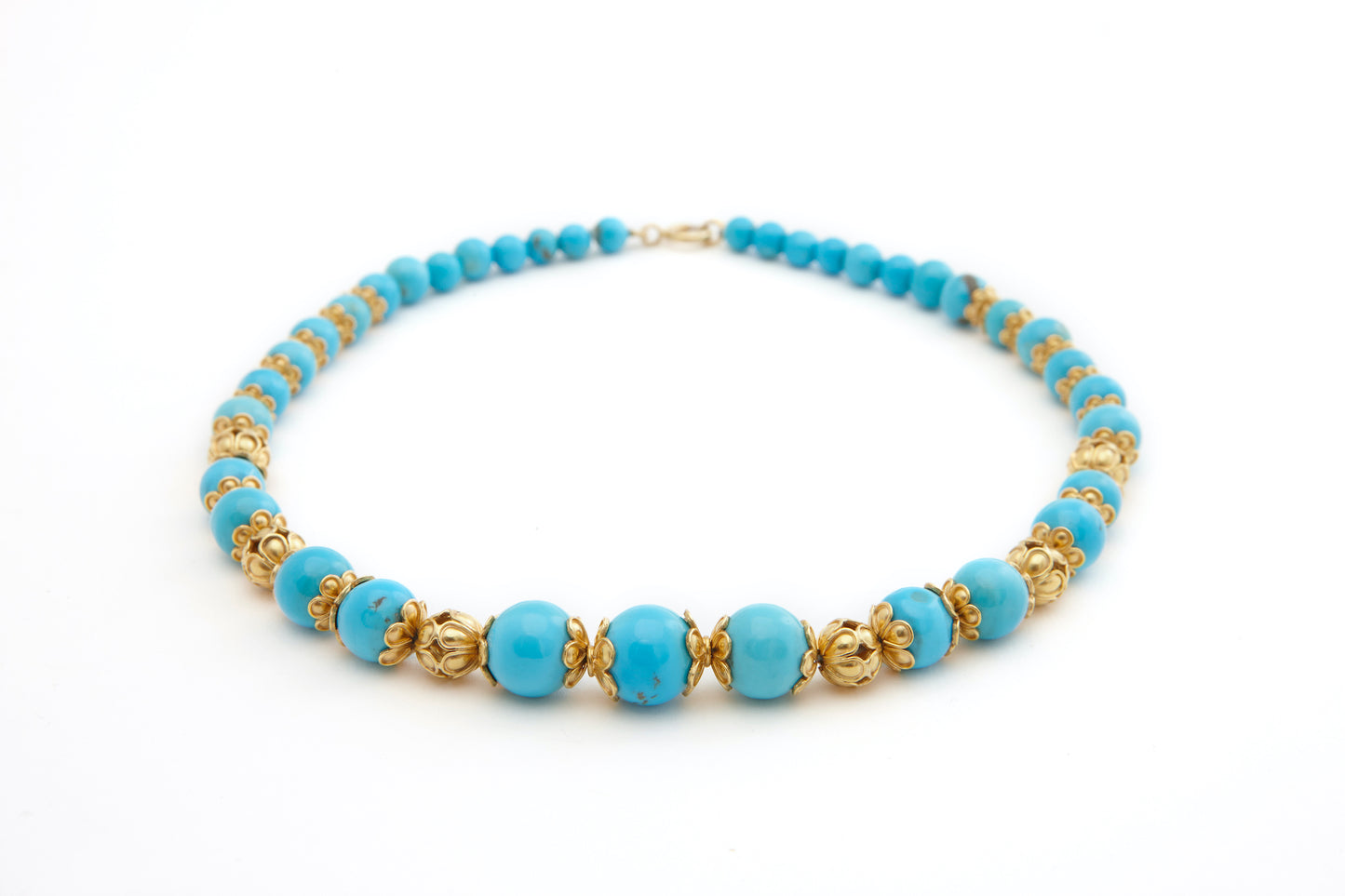 Necklace 18k Gold With Turquoise