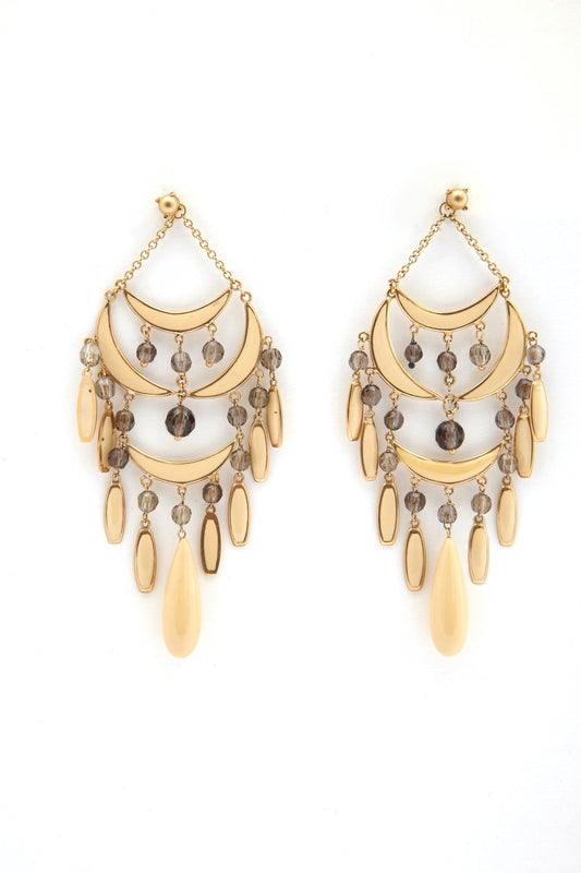 Earrings Gold With Enamel