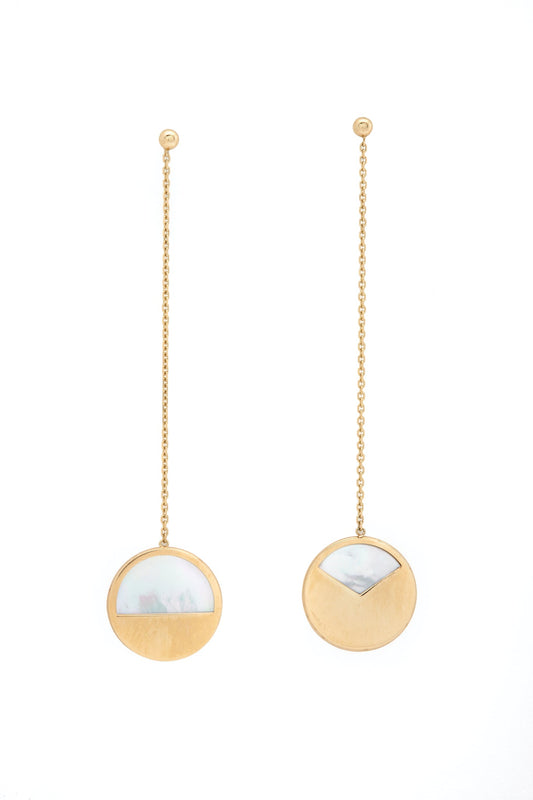 Earrings Gold With Nacre