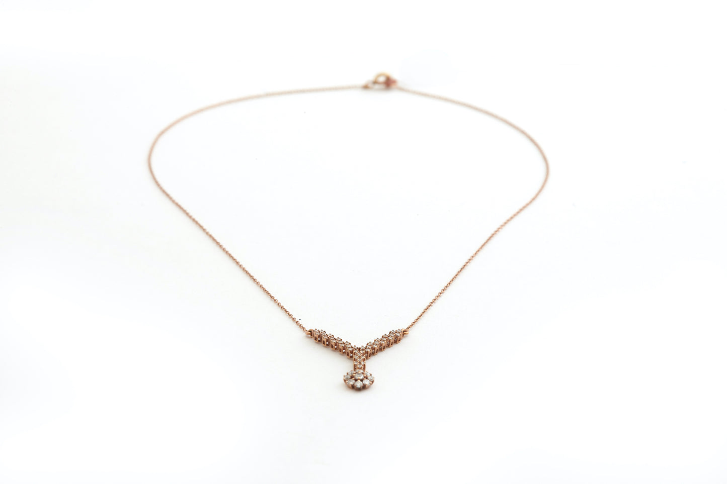 Necklace 18k Rose Gold With Diamonds