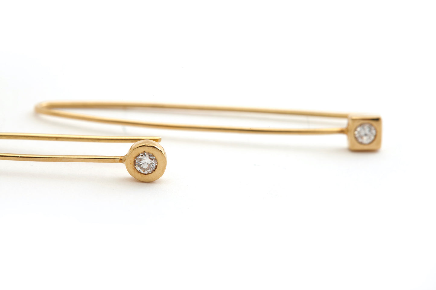 Earrings 18k Yellow Gold With Diamonds