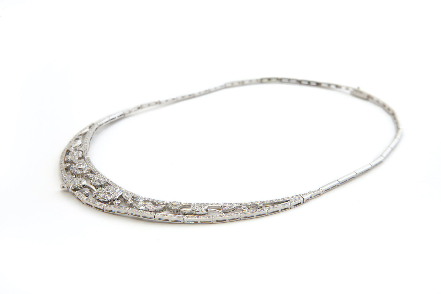 Necklace 18k White Gold With Diamonds