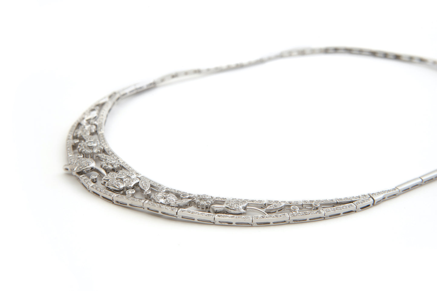 Necklace 18k White Gold With Diamonds