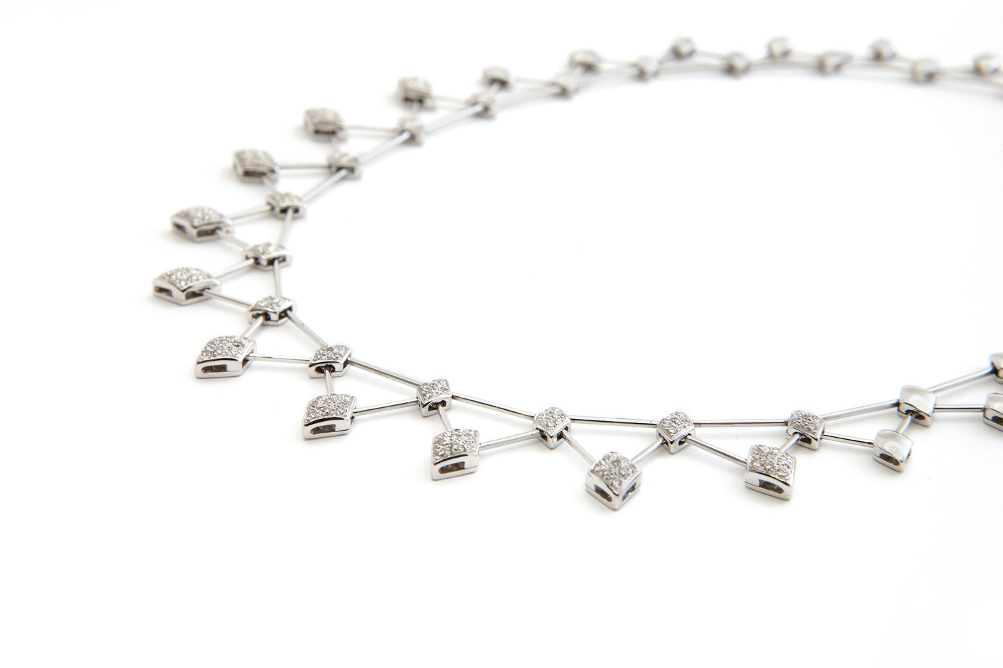 Necklace 18k White Gold With Diamonds