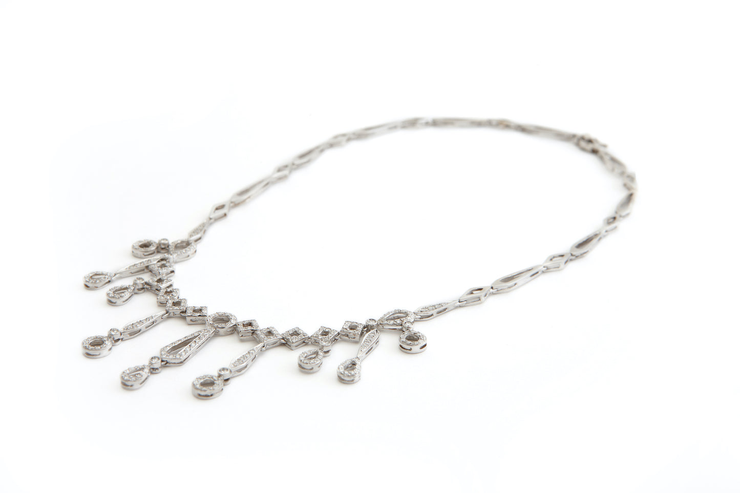 Necklace 18k White Gold With Diamonds