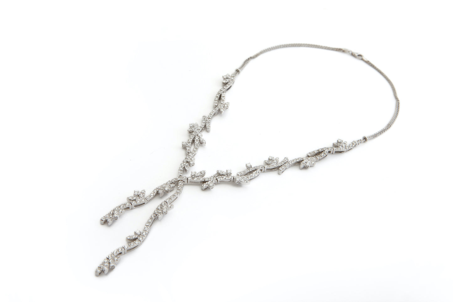 Necklace 18k White Gold With Diamonds