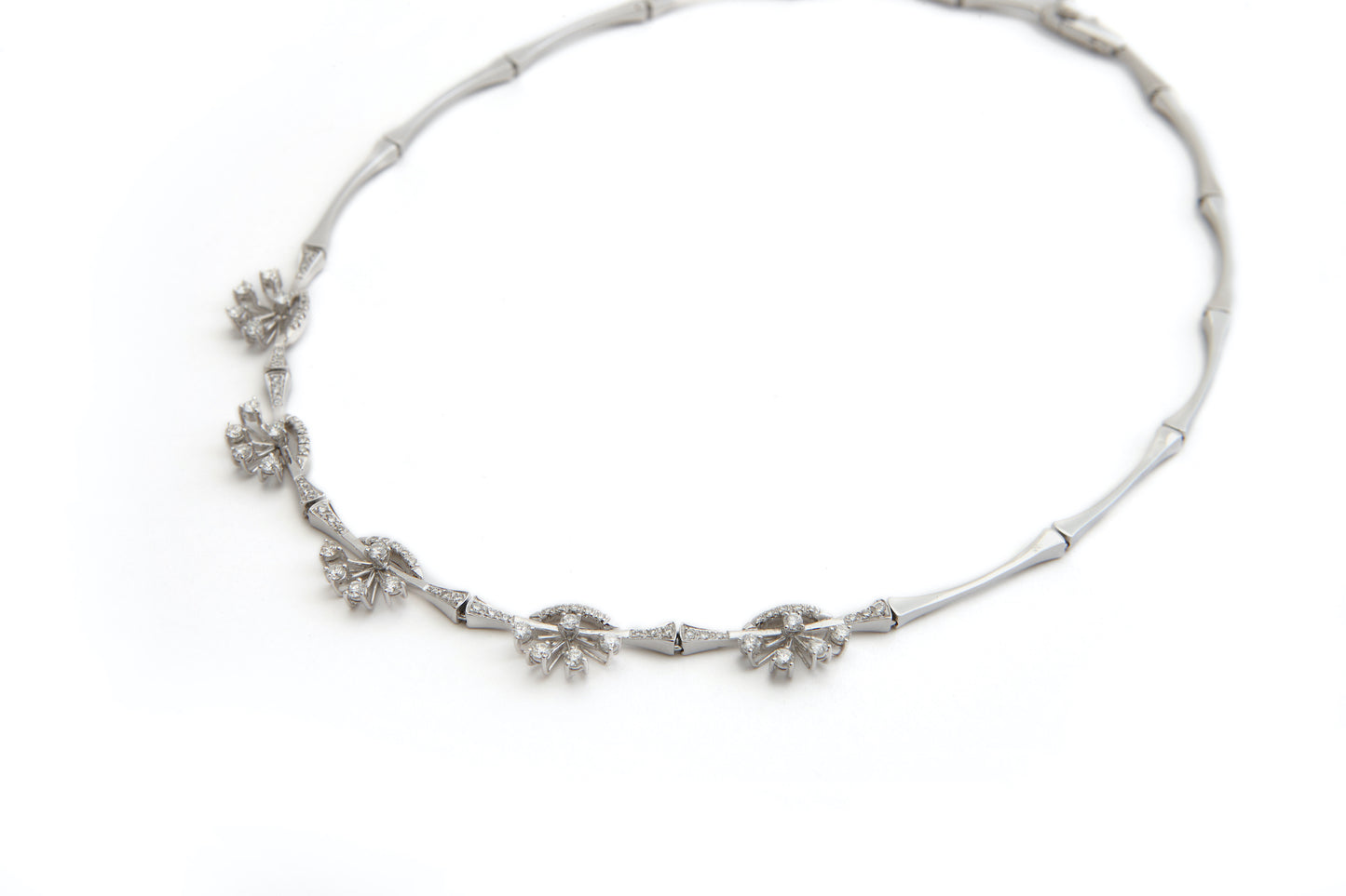 Necklace 18k White Gold With Diamonds