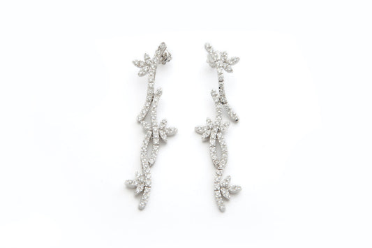 Earrings White Gold With Diamonds