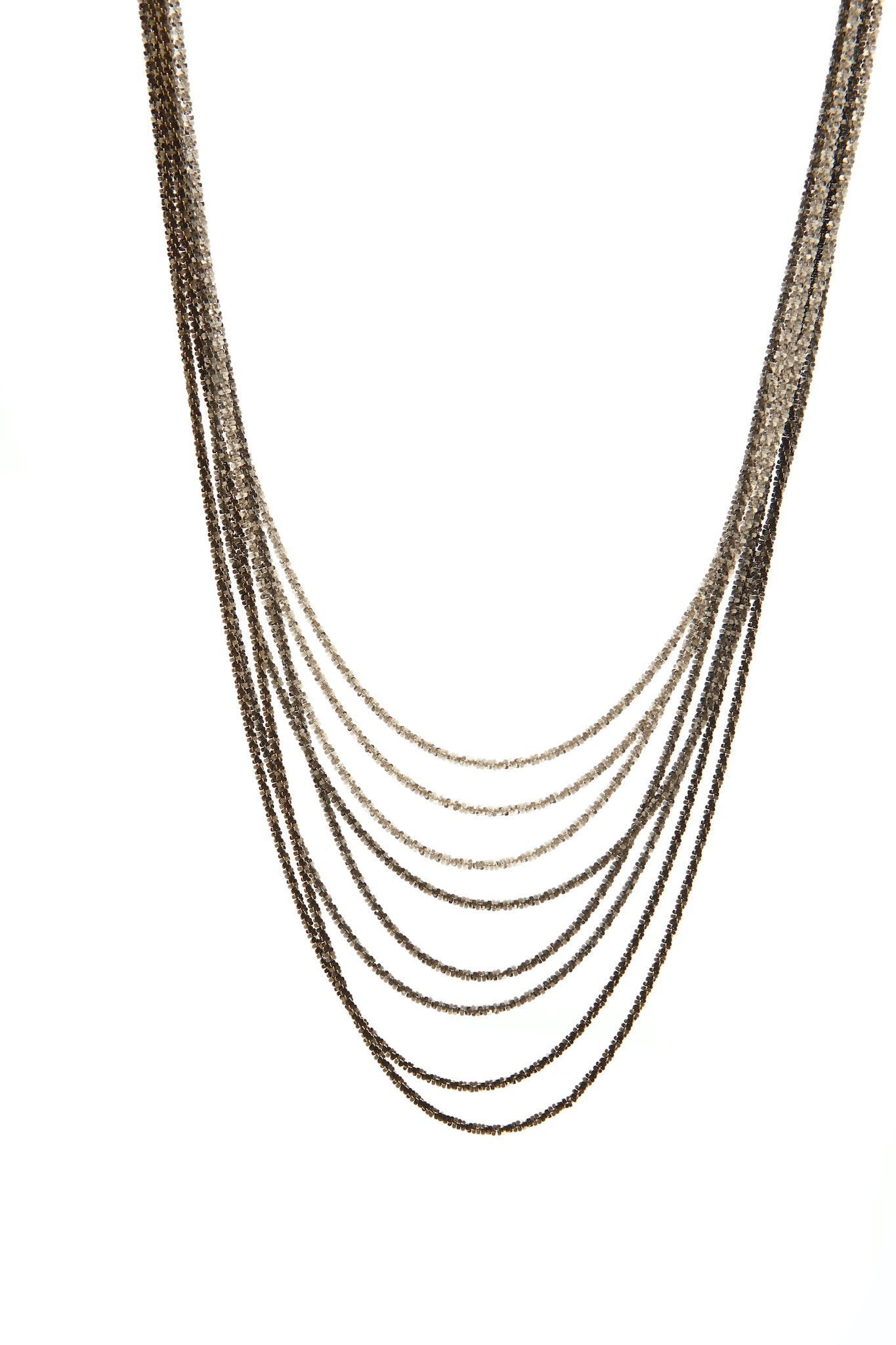 Necklace Black  and Grey Gold