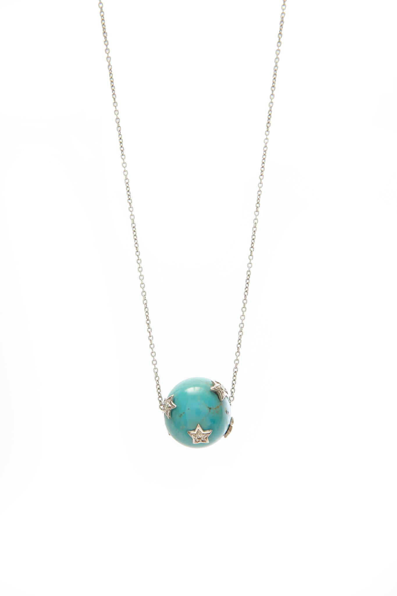 Pendant White Gold With Turquoise