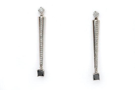 Earrings White Gold With Diamonds