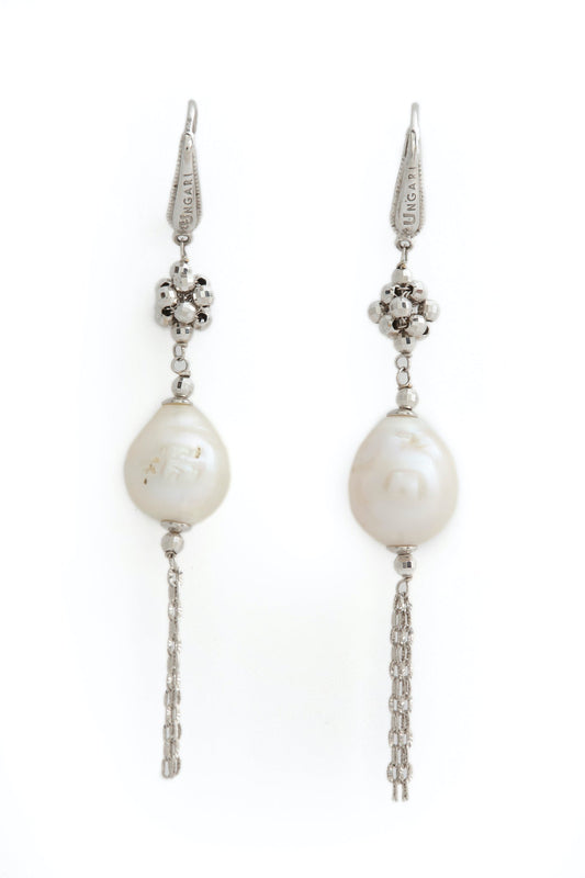 Earrings White Gold With Pearl