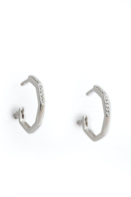 Earrings White Gold With Diamond