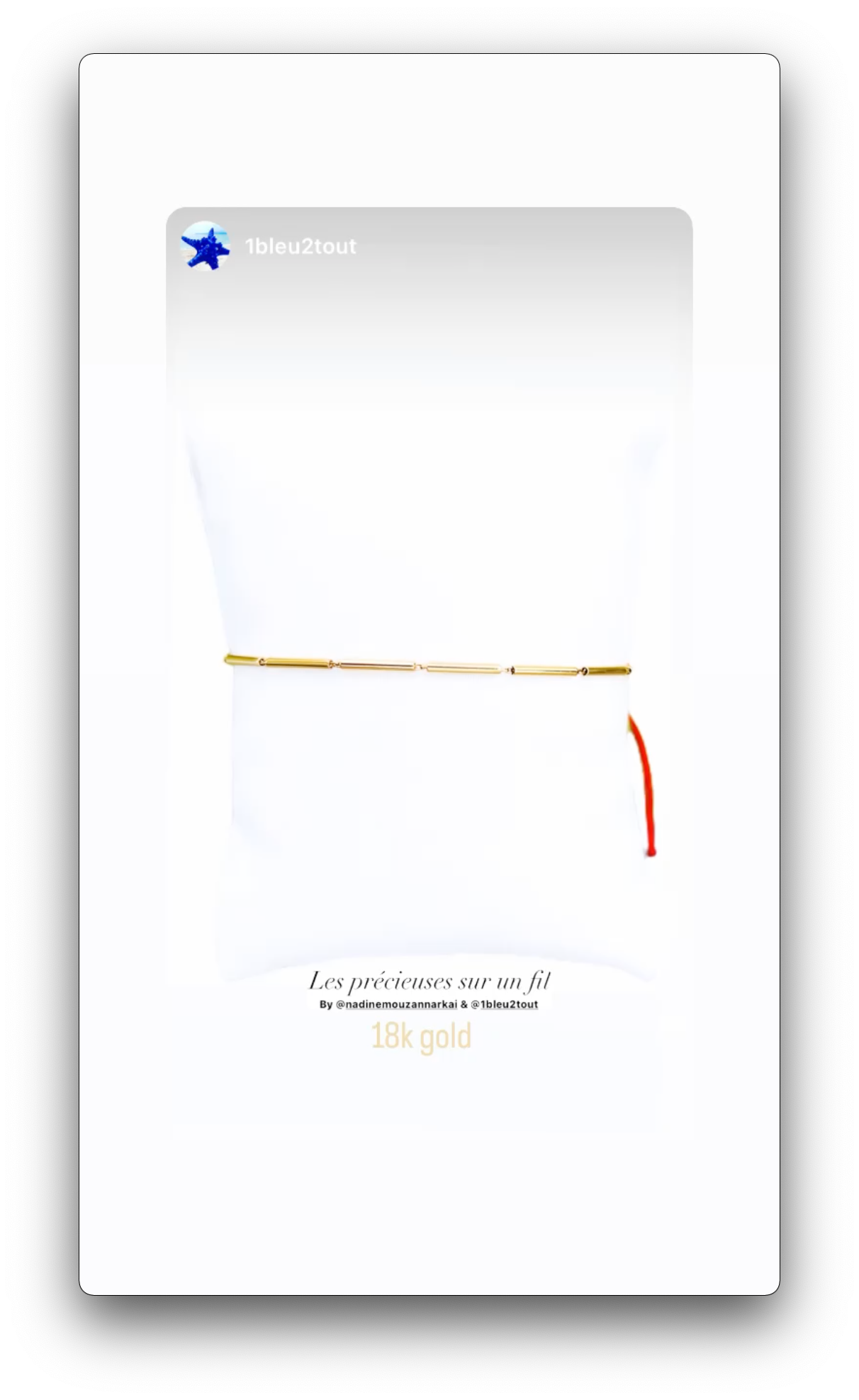 Red and yellow 18k Gold tubes Bracelet