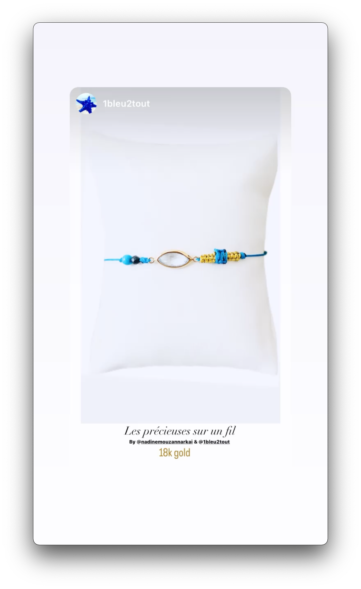 Blue, Golden Color and Yellow 18k Gold Marquise shape stone Bracelet