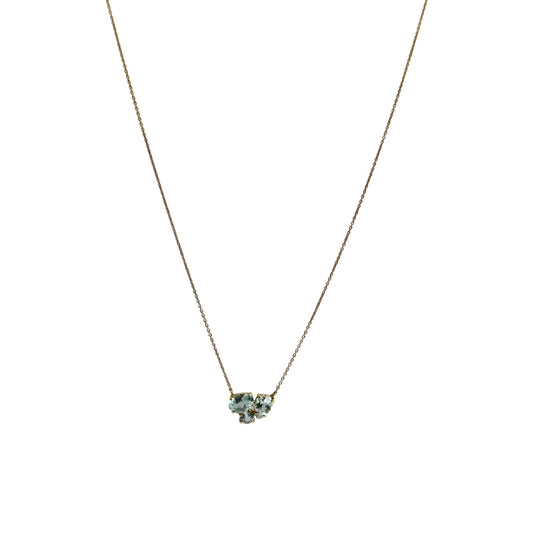 Aquamarine Yellow Gold Necklace - R. Mouzannar