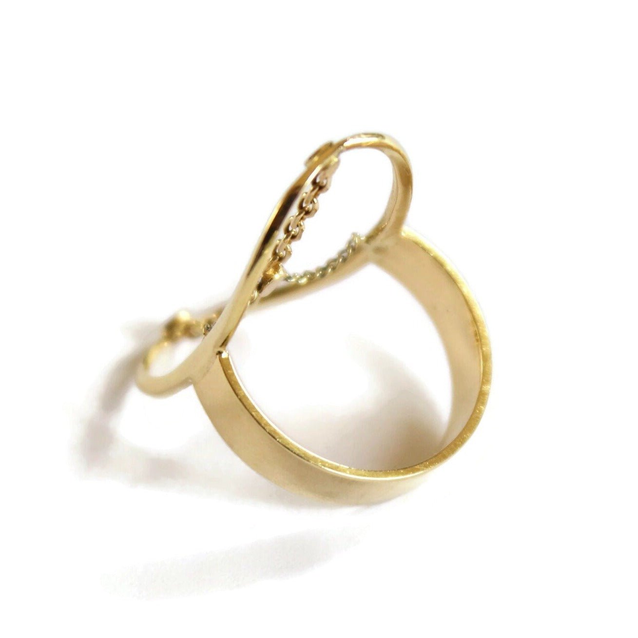 Handmade 18k Gold Oval Cocktail Ring - R. Mouzannar Jewelry