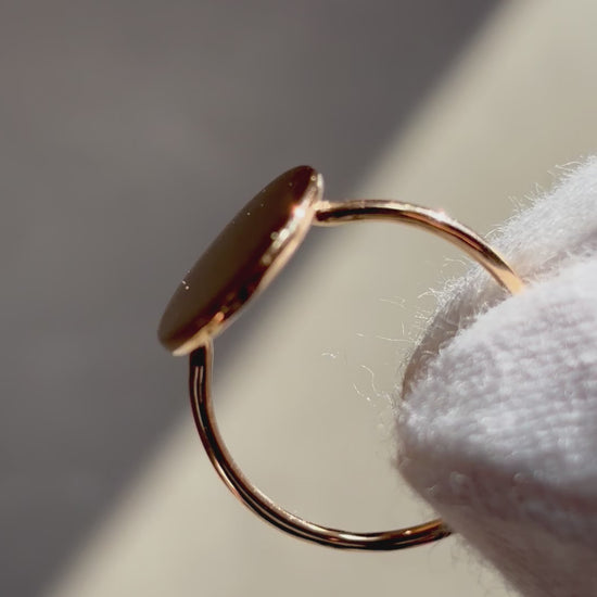 Signet ring in 18k rose gold for women and men