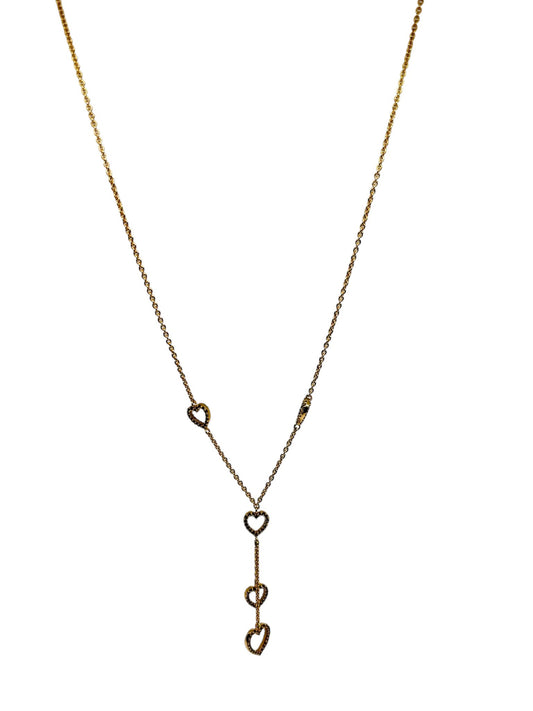 Rose Gold Hearts Necklace amethyst 18k - R. Mouzannar