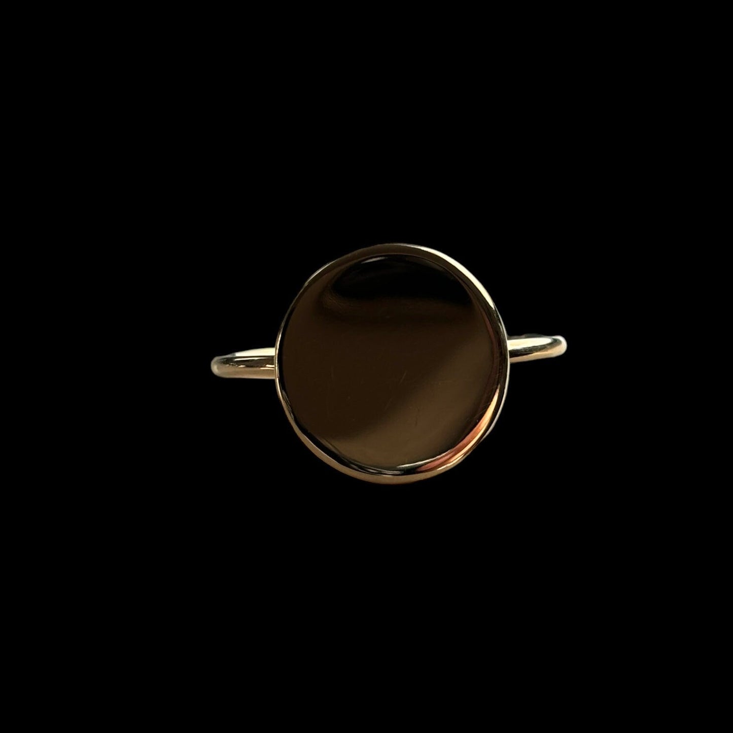 Signet Ring in 18k Round Rose Gold - R. Mouzannar Jewelry