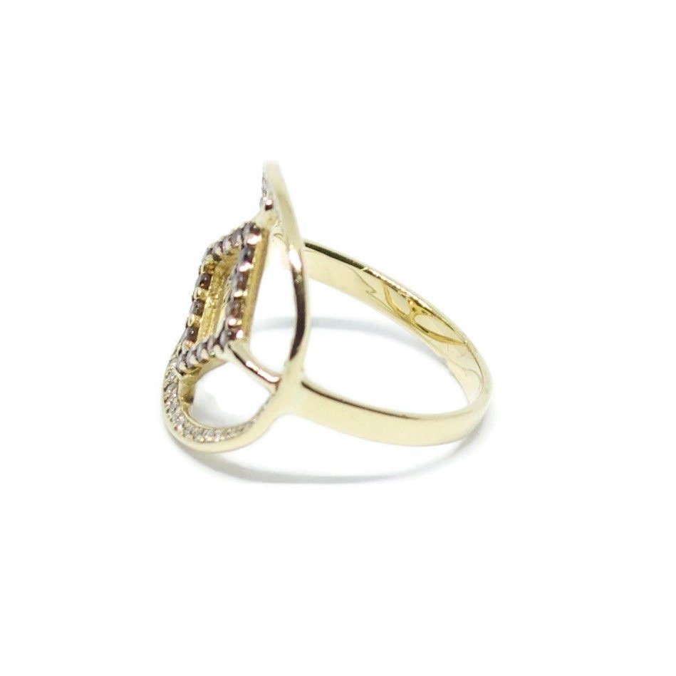 Spinel gemstone ring with diamonds 18k gold ring - R. Mouzannar Jewelry